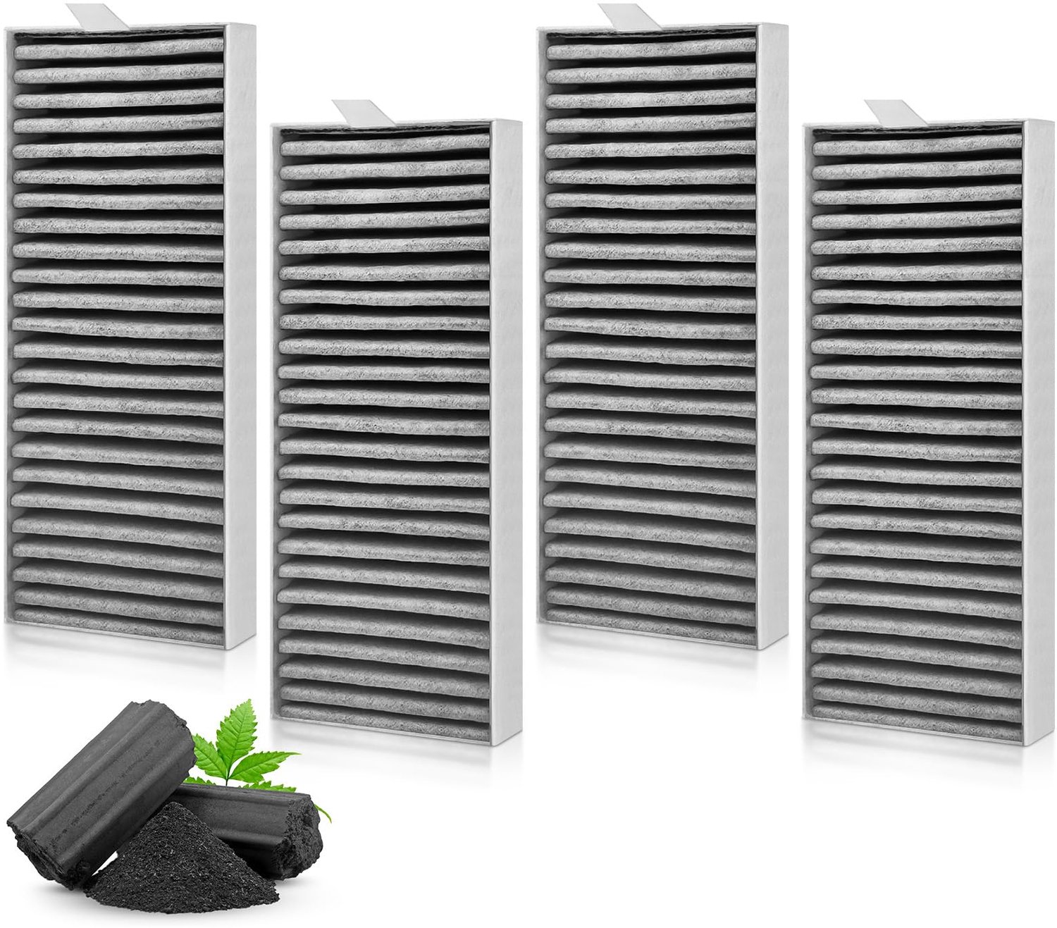 Set van 4 Actieve Koolstoffilters voor Afzuigkappen