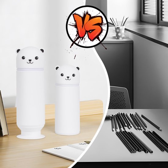 Kawaii 2-in-1 Silicone Pen Case voor School en Kantoor — afbeelding 3