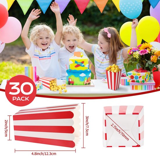 30 Stuks Popcorn Dozen voor Feestelijke Snacks — afbeelding 2