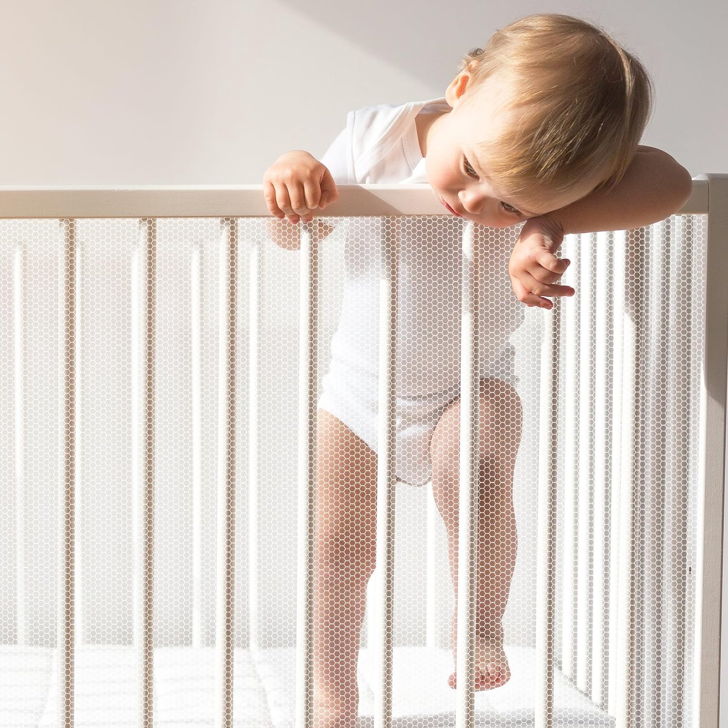 Veiligheidsnet 3 m x 78 cm - Veiligheidsnet voor kinderen - Trapnet - Omheining trapleuning - Duurzaam mesh-materiaal - Eenvoudig aanpasbaar