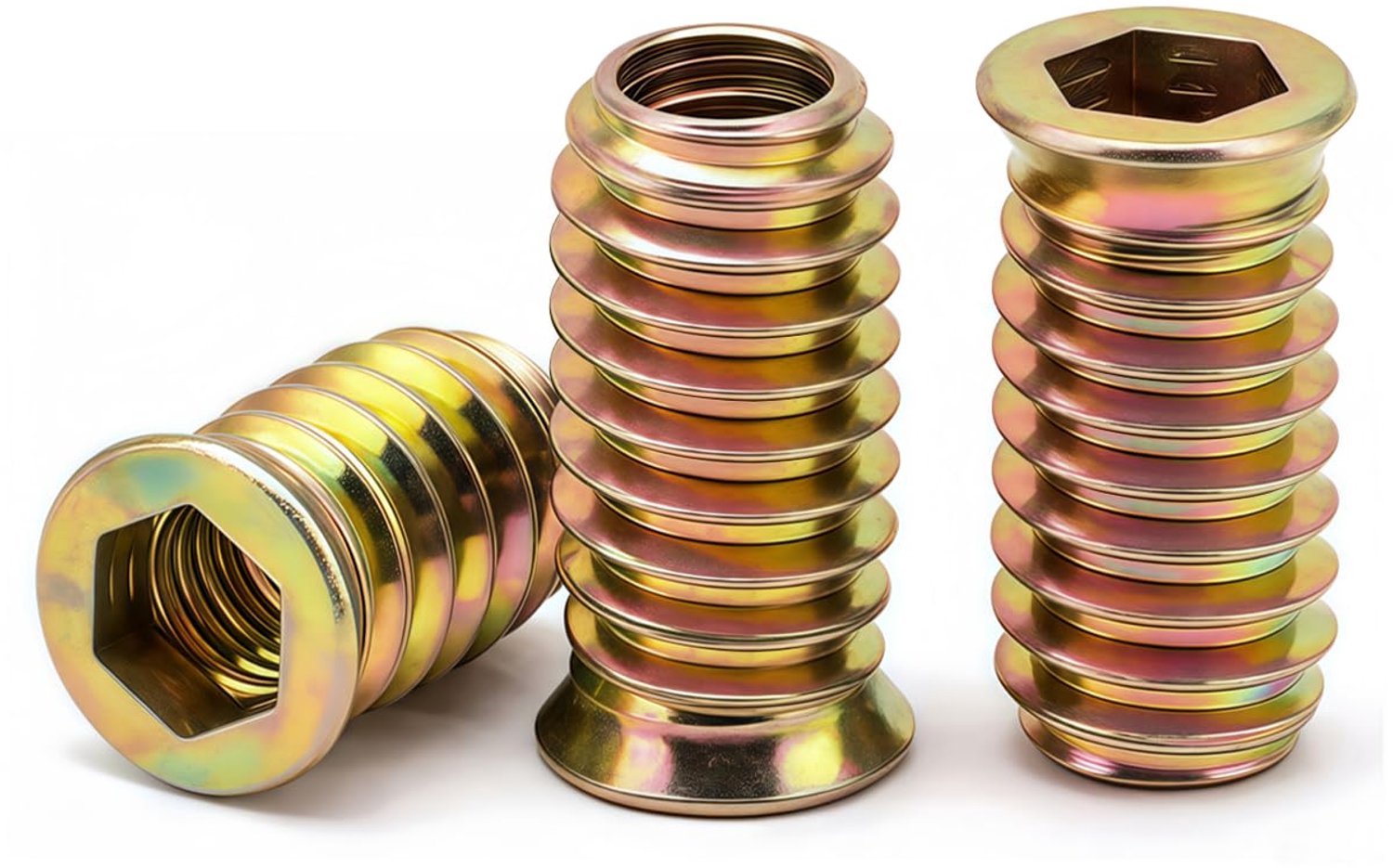 M8 Houten Draad Inserts voor Meubels, 20 Stuks