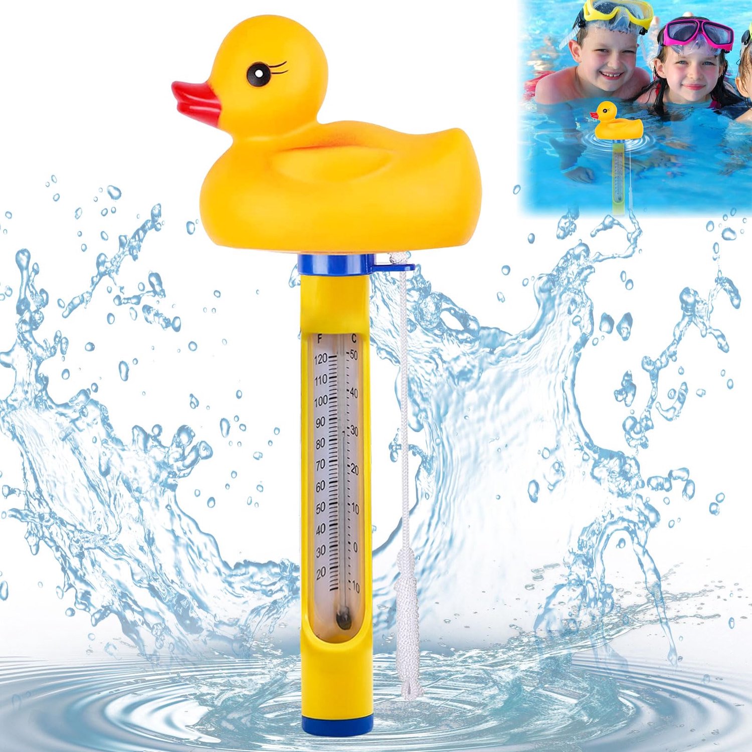 Drijvende Thermometer met Eend Ontwerp voor Zwembad