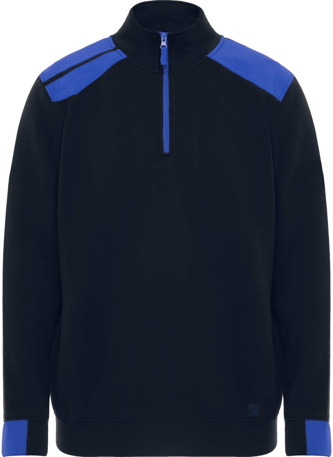 Duo tone sweater met 1/4 rits Maverick 2XL Blauw
