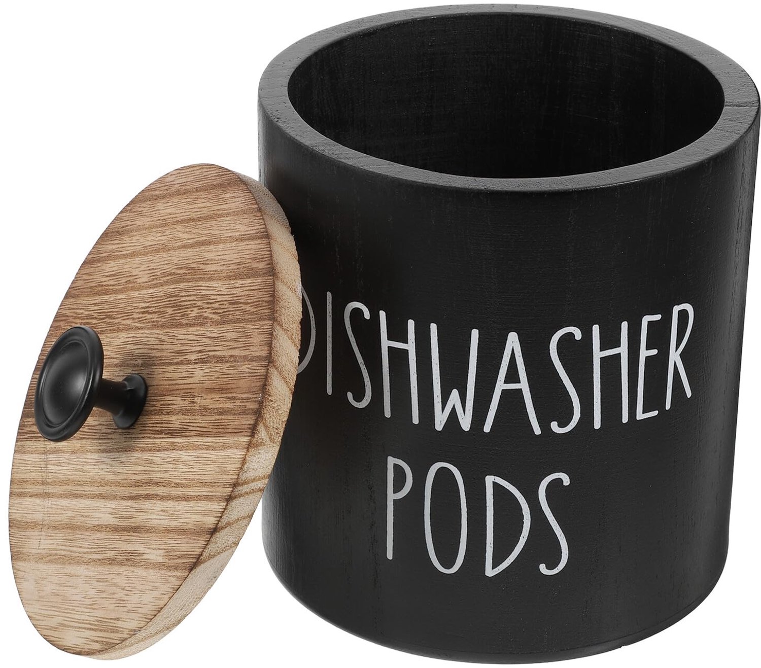Houten Container met Deksel voor Vaatwastabletten en Pods