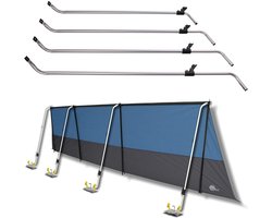 Windbreak Pole Set - Telescopische Aluminium Stokken - 100 tot 180 cm