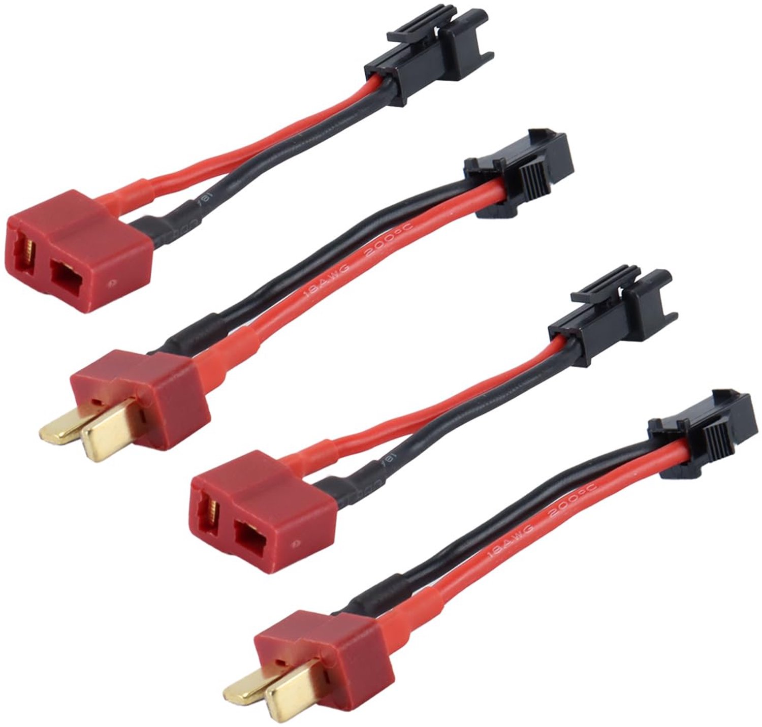 2 Paar SM-2P naar T-Adapter Connectors