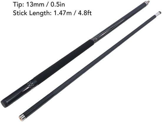 Biljartstok Koolstofvezel - 13 Mm Tip - Antislip Grip - Lichtgewicht - Schokbestendig - Premium Prestaties - Poolkeu — afbeelding 5