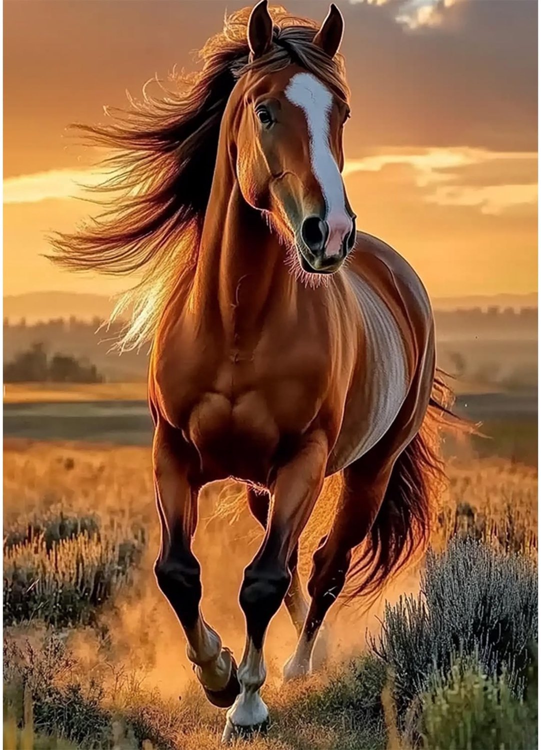5D Diamant Schilderen Kit met Galloppaard voor Volwassenen