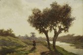 Landschap met twee bomen | Paul Joseph Constantin Gabriël | 1860 - 1867 | Canvasdoek | Wanddecoratie | 30CM x 20CM | Schilderij | Oude meesters | Foto op canvas
