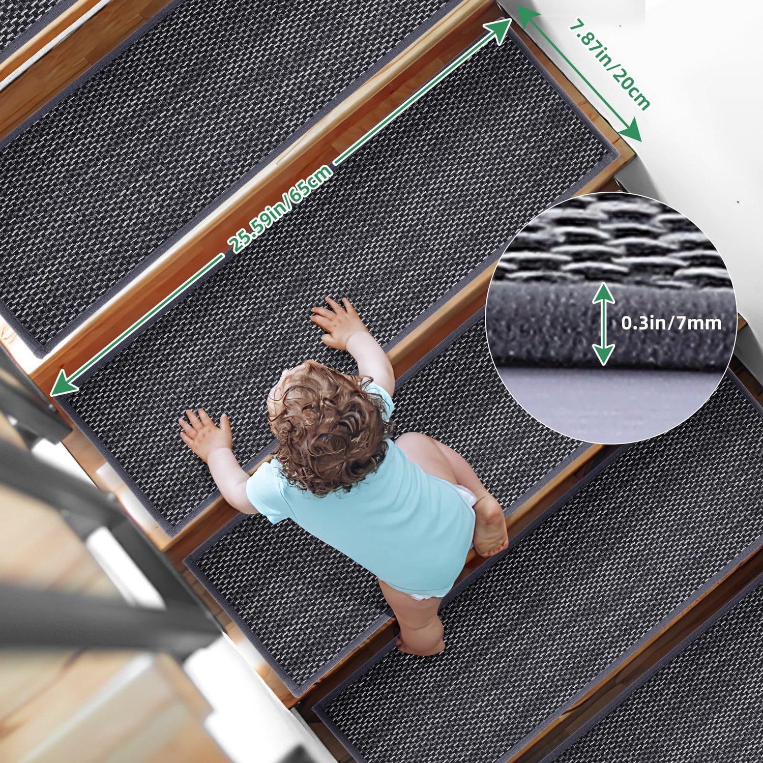 Set van 15 Antislip Trapmatten voor Veiligheid en Geluidsreductie