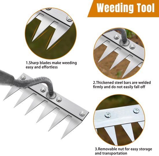 Multifunctionele Tuinhark voor Weeding en Losmaken — afbeelding 2