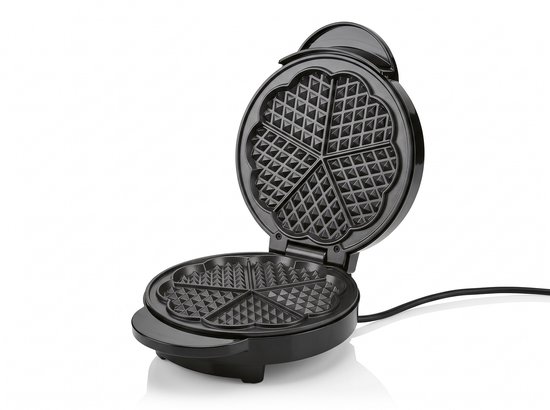 SilverCrest- Wafelijzer- Wafelmaker Hartvorm - Antiaanbaklaag - 5 Wafels - 1200 W - Zwart- met 15 bakideeën — afbeelding 2