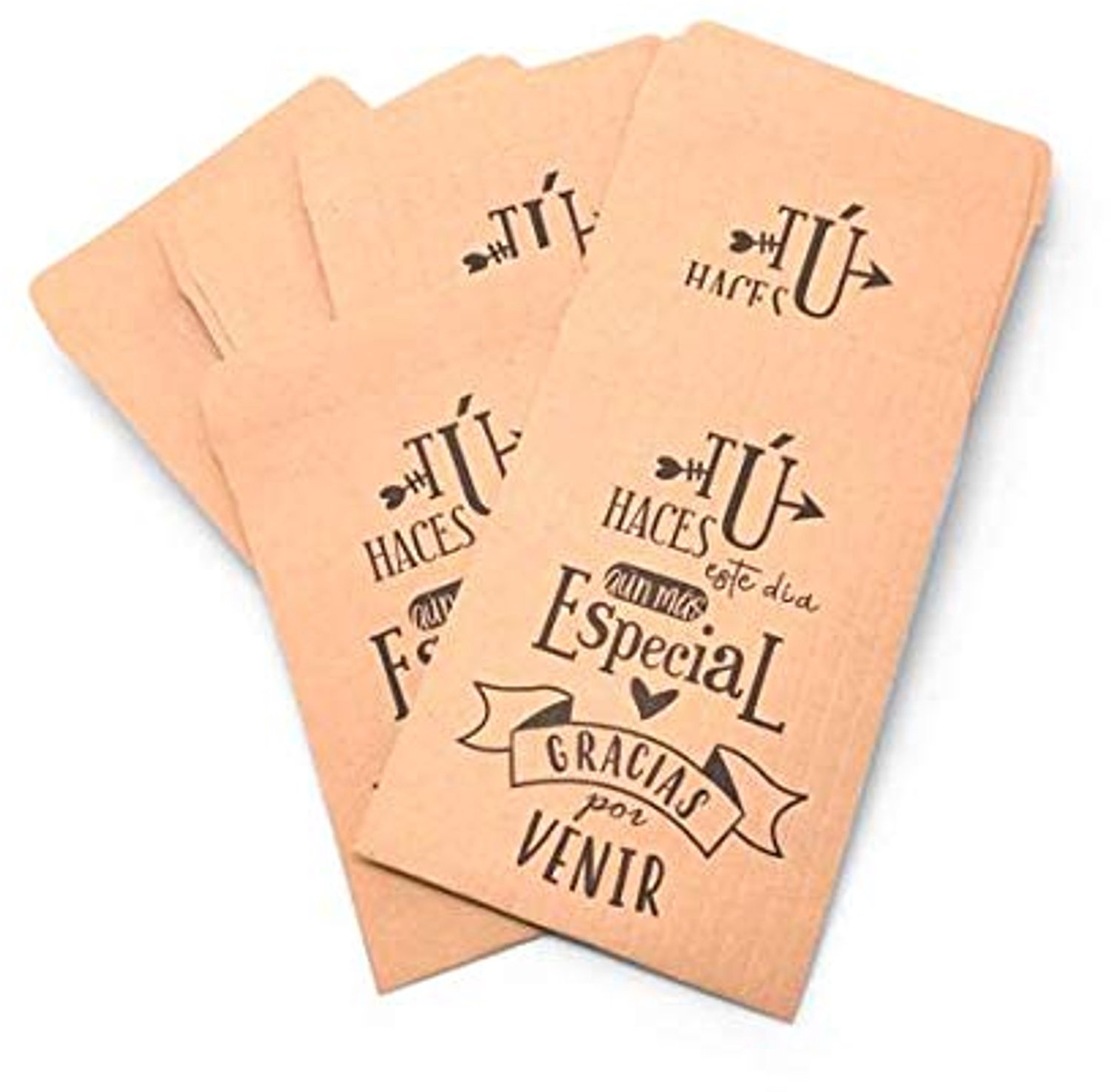 Set van 20 Kraft Papieren Tassen met 'Thank You' Opdruk