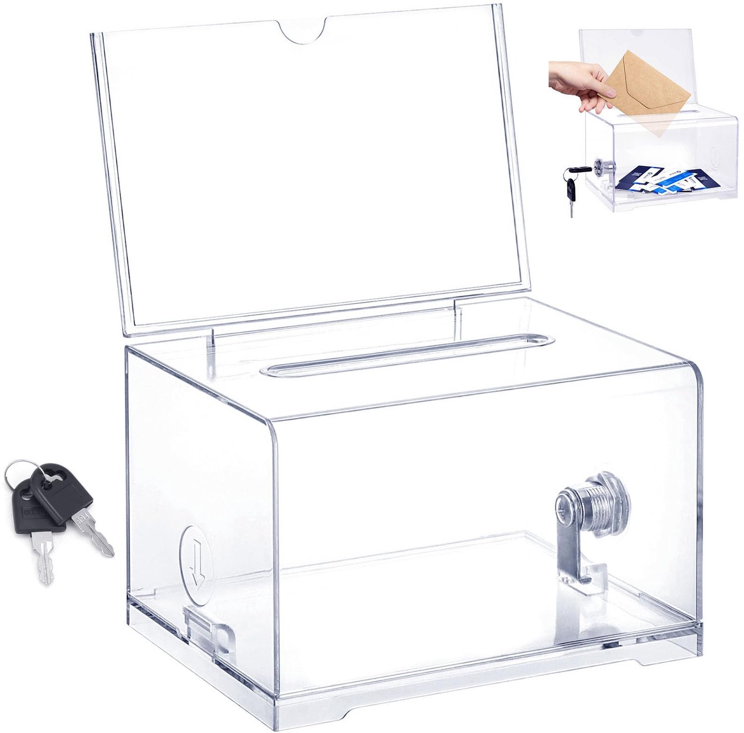 Afsluitbare Acryldispenserbox met Slot en Sleutel