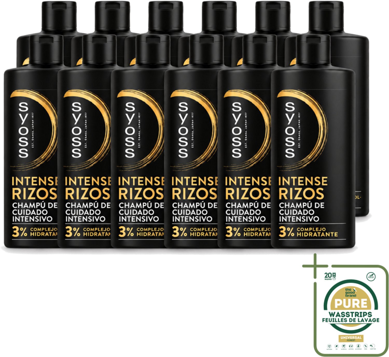 12 x Syoss – Shampoo – Intense Curls – 440 ml - Wasstrips - Krullend Haar Shampoo - Golvend Haar Shampoo - Krullen Definieer Shampoo - Pluisvrij Haar - Haar Verzorging