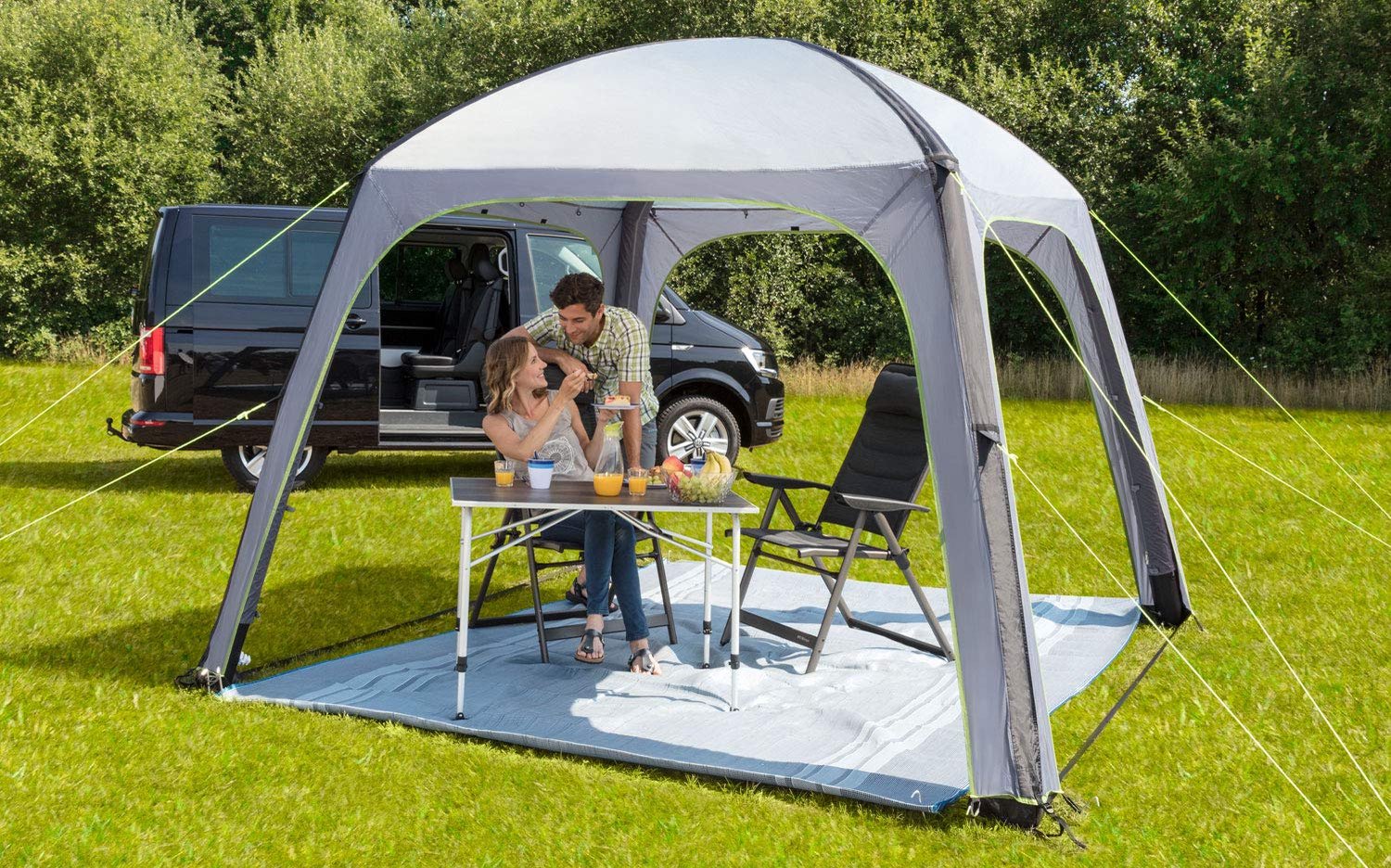 Paviljoenteppich 3x3m met Draagtas voor Camping