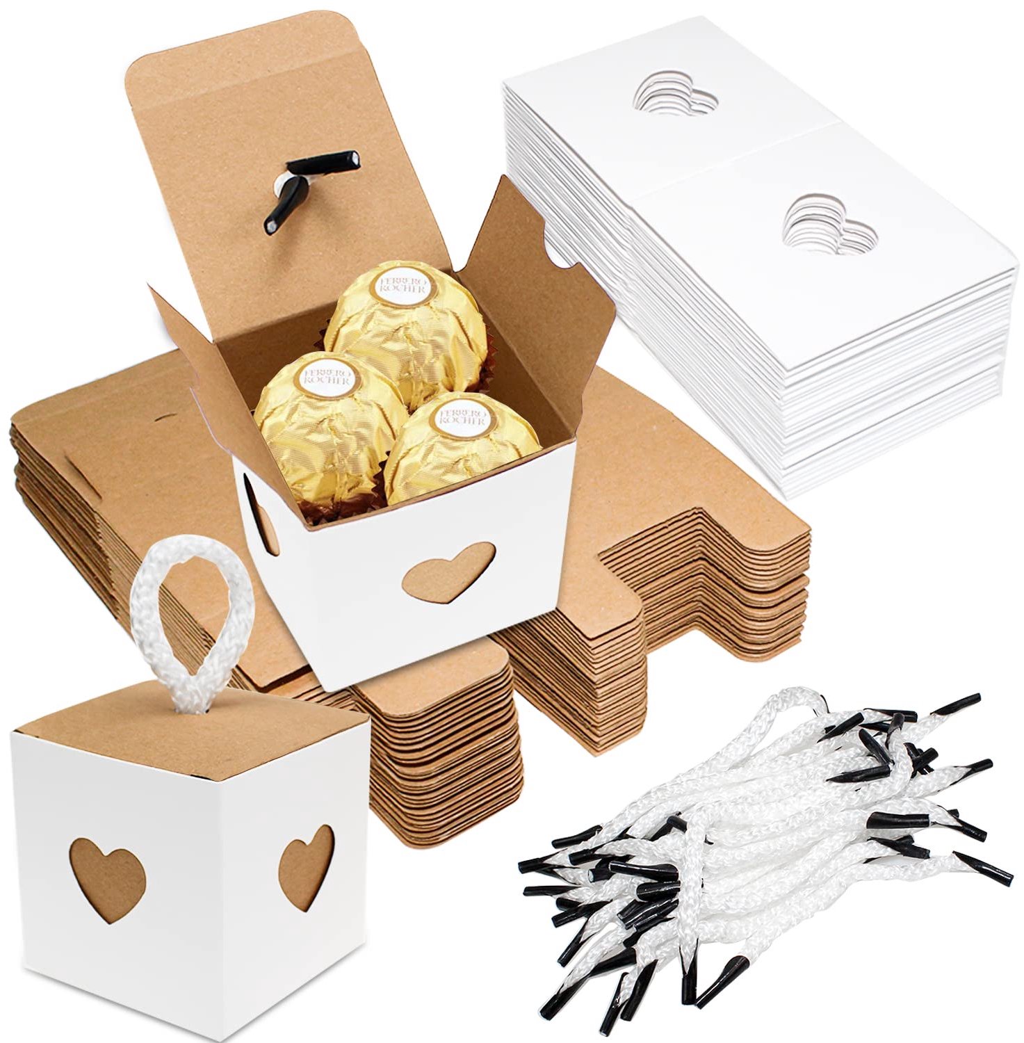 Kraftpapier Chocolade Dozen Set van 30 Stuks