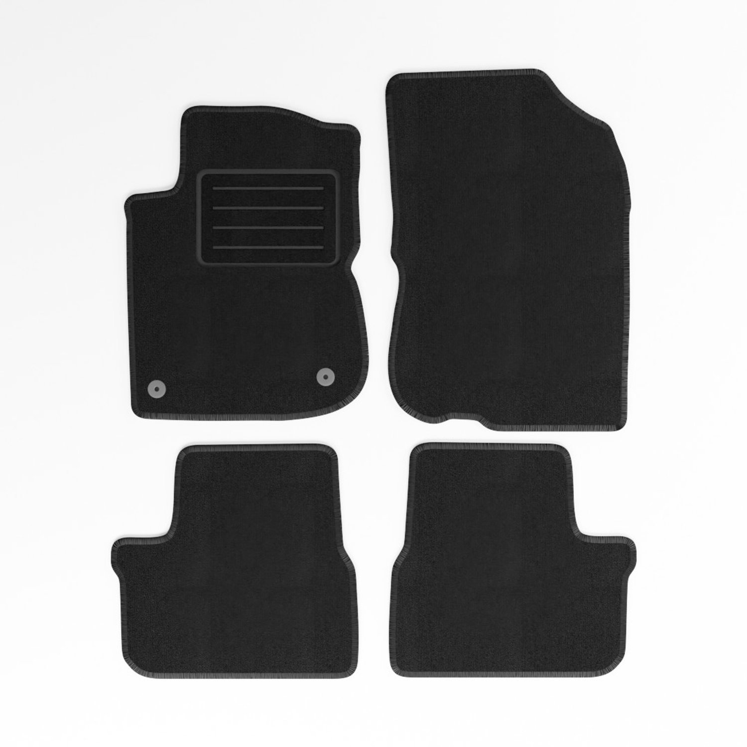 Mats4all | Naaldvilt automatten passend voor Peugeot 208 2012-2019 | Antislip | Met versterking | 4-delig | Automatten | Mattenset