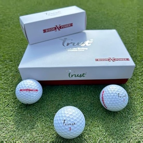 Bison V Power Golfballen - Urethane Coating - Wit - 12 Ballen — afbeelding 2