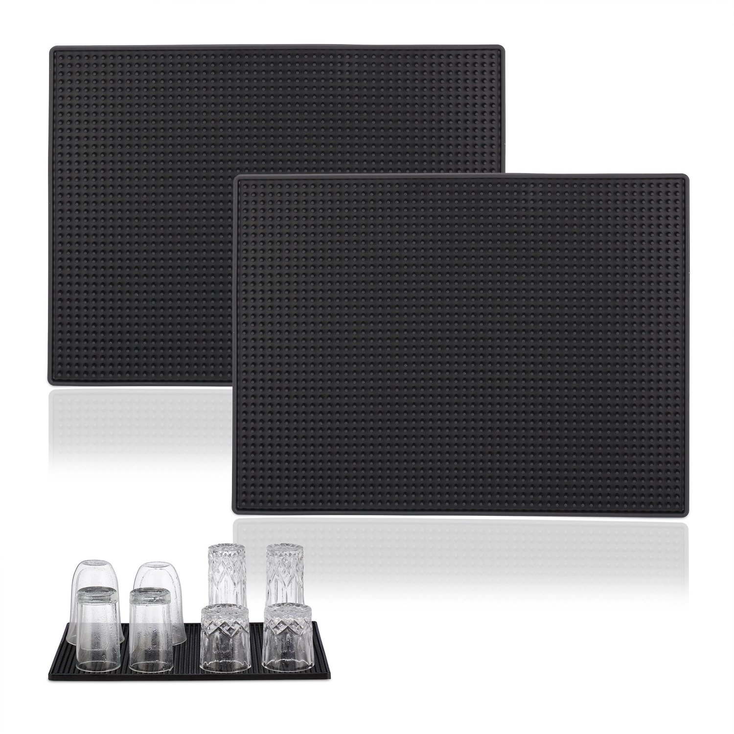 Set van 2 PVC Afwasmatten met Ventilatie voor Sneller Drogen