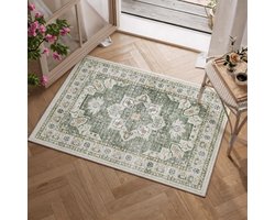 Vintage Tappeto da Corridoio 60x90cm - Wasbaar met Floreale Motief