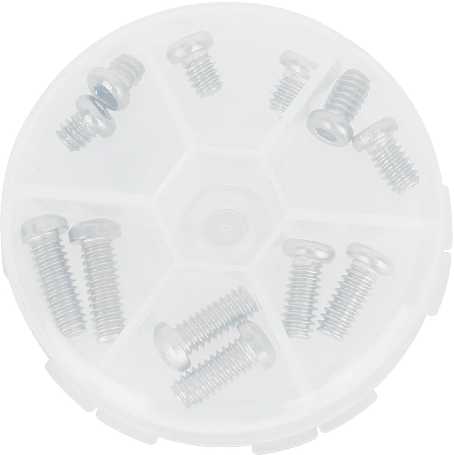 Bevestigingsschroeven Set van 12 - Zeskantschroeven - 1/4"-20 Schroefdraad - Kunststof Doos - Nettogewicht 60 gram - Diverse Schroefdraadlengtes - Camera Schroeven
