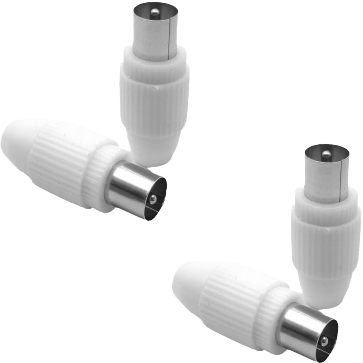Set van 4 Antenne Kabel Adapters voor TV en Radio