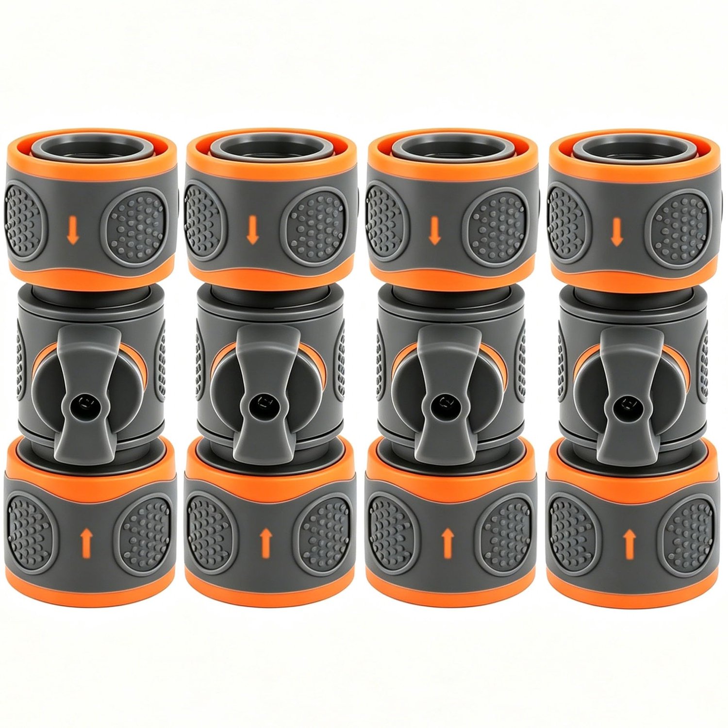 Set van 4 Tuinslang Aansluitingen met Controleklep - 12 mm