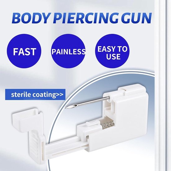 Piercingset 99-delige gemengde - 14G 16G 18G 20G stalen piercingnaalden - voor neus, navel, oren en meer - ServiceTopper — afbeelding 5