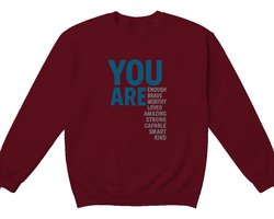 Zelfzorg Sweater – YOU ARE – Unisex Sweater voor Dames & Heren – Origineel Cadeau