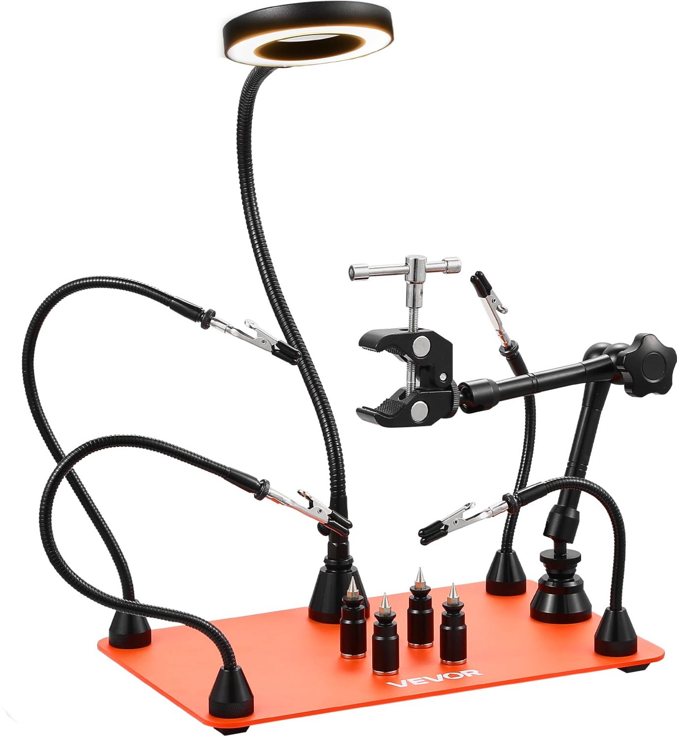 Soldering Aid Station met LED Verlichting en Circuit Board Holders