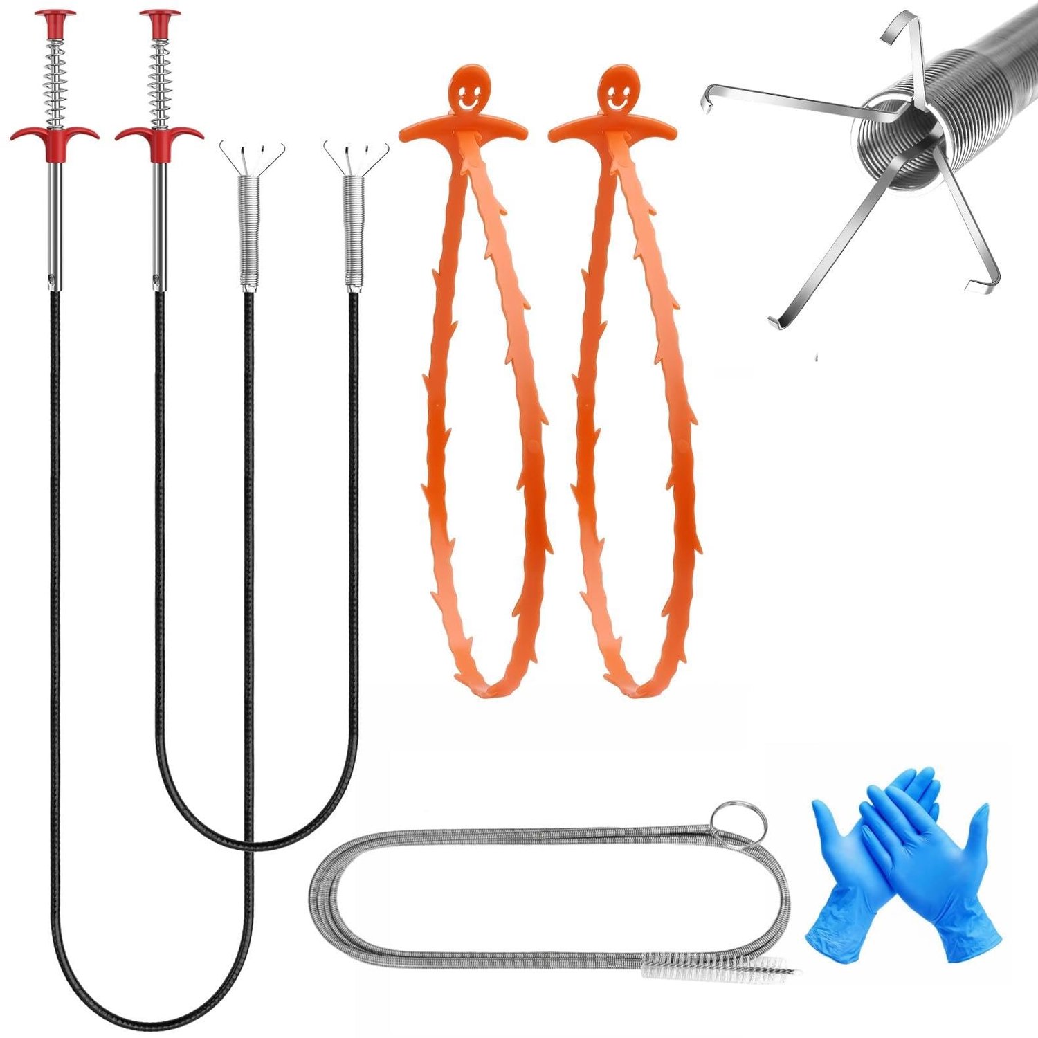 Tube Cleaner Set met Grijpers en Afvoerspiralen