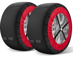 Super Grip Sneeuwsokken voor Auto, Set van 2, Gecertificeerd EN 16662-1