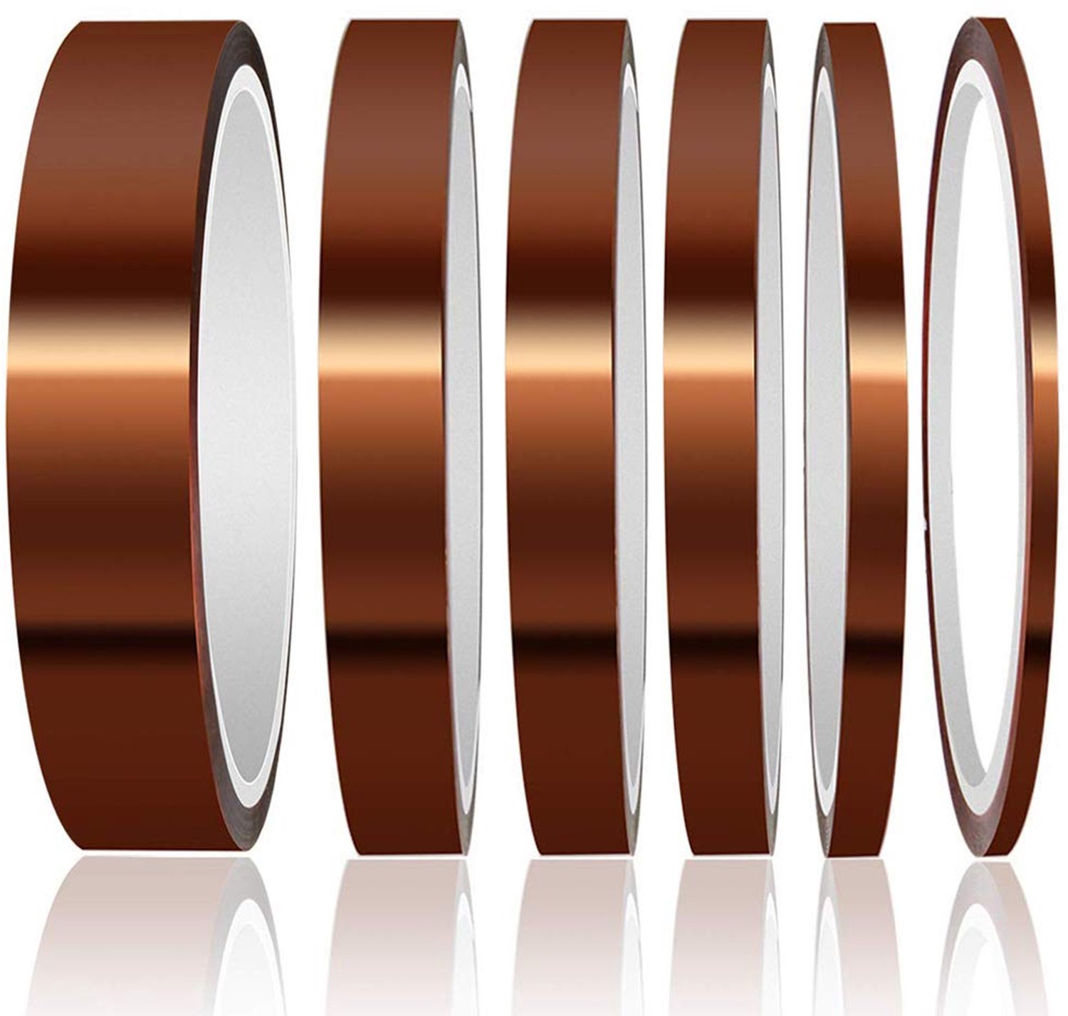 Hoge Temperatuur Tape - Kapton Tape - Geschikt voor Isolatie - 3/6/8/10/12/20mm - Polyimide Film - Voor Elektronica - 33m
