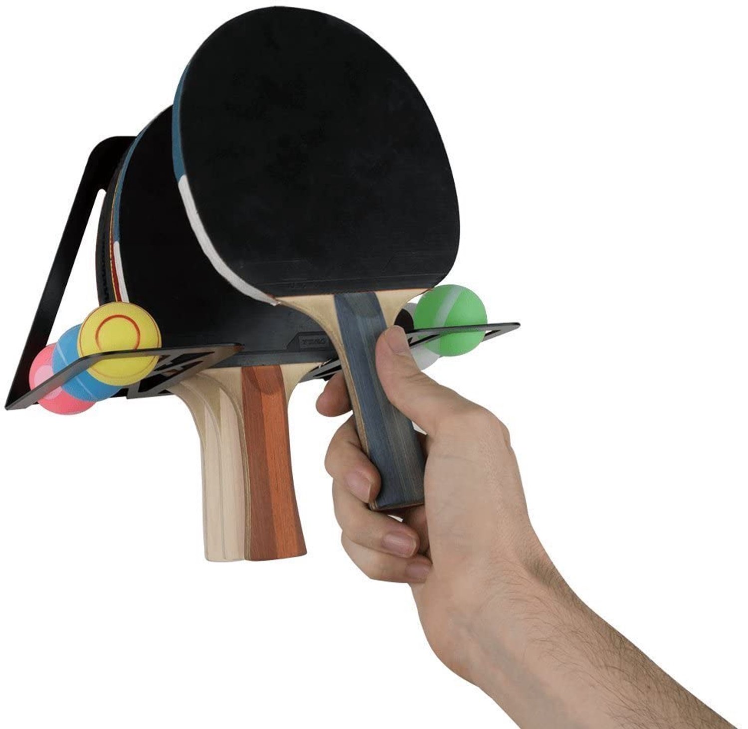 Wandhouder voor Tafeltennisbatjes van 100% Staal in Zwart