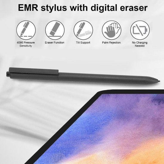 Stylus Pen met Gum - Voor Remarkable 2 S9 - Zwart — afbeelding 5