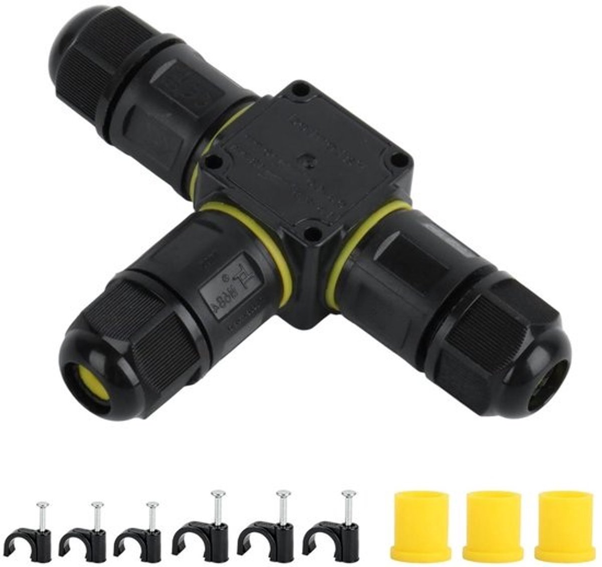Waterdichte kabeldoos - aansluitdoos buiten - tuinverlichting - IP68 - 4-12 mm - zwart