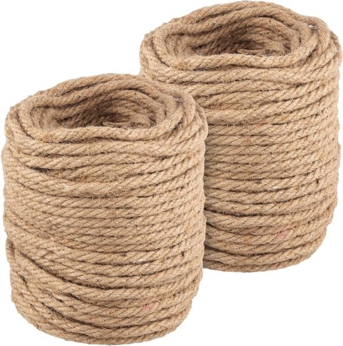 8mm jute touw - 2 rollen van 50m voor DIY-projecten, tuindecoratie en creatieve kunstwerken