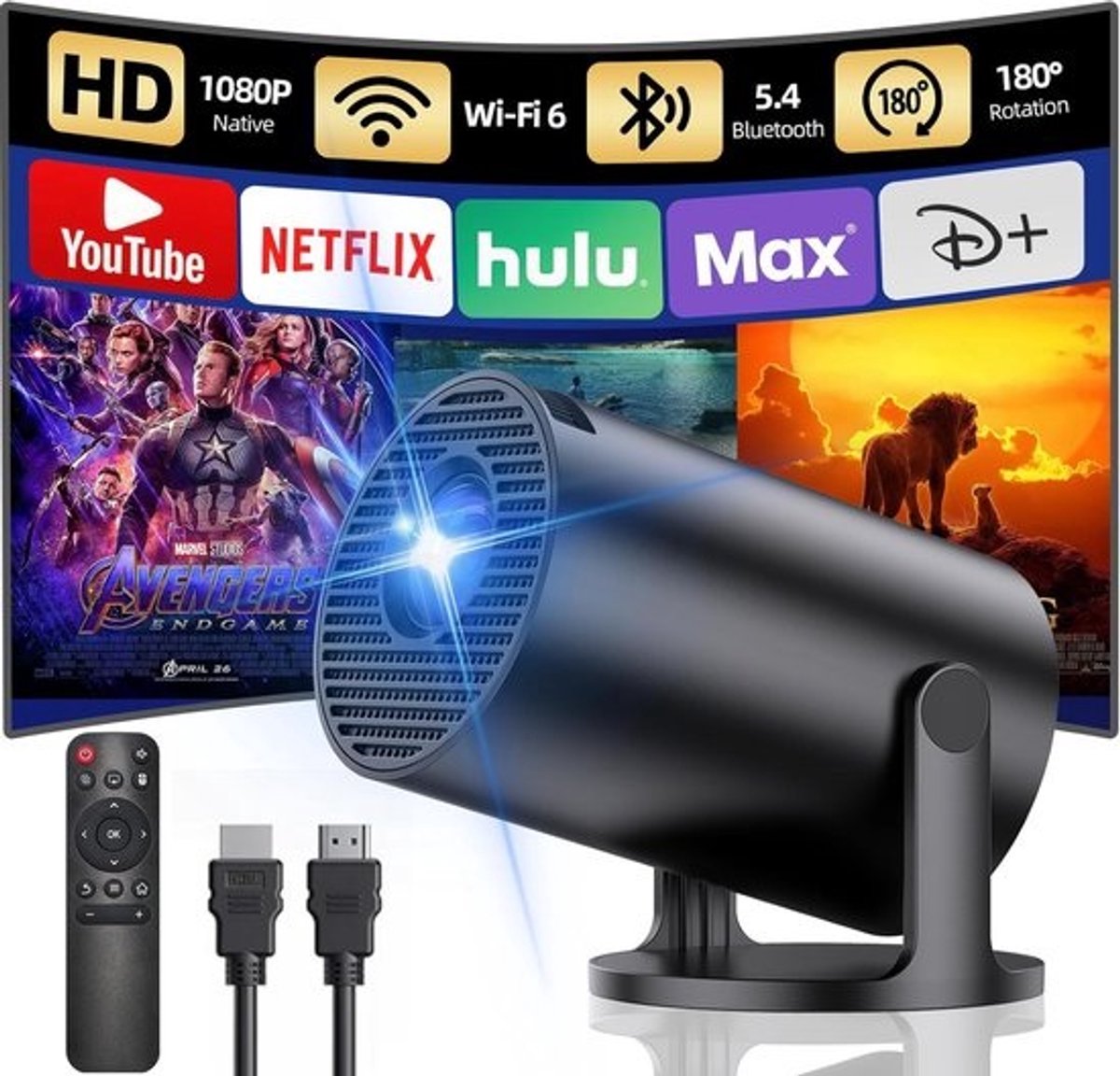 Mini Beamer – Projector – Thuisbioscoop Beamer - beeldaccessoire