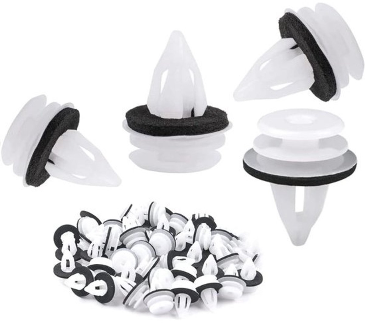 100 Stuks Universele Autoclips en Klinknagels voor Snelle Bevestiging