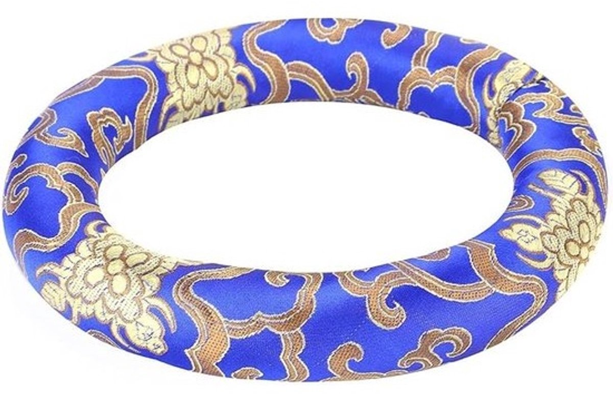 Meditatiekussen voor klankschalen - Rond - Voor zang en meditatie - Rood of blauw