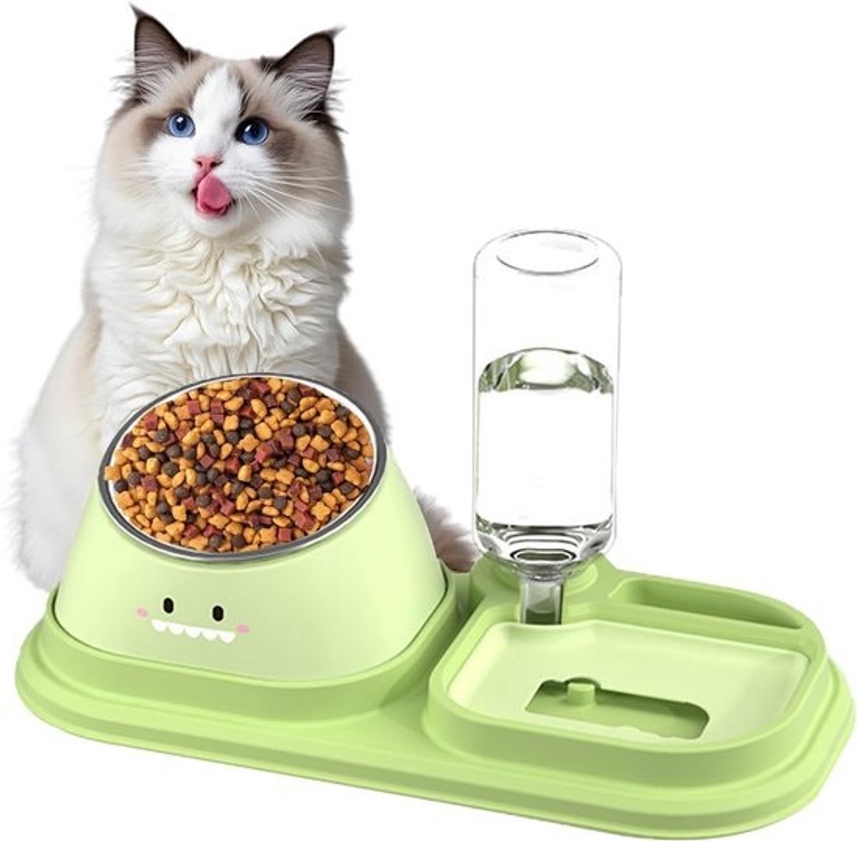 Honden- en kattenvoer- en waterbakset - 35 x 20 x 10 cm - Duurzaam
