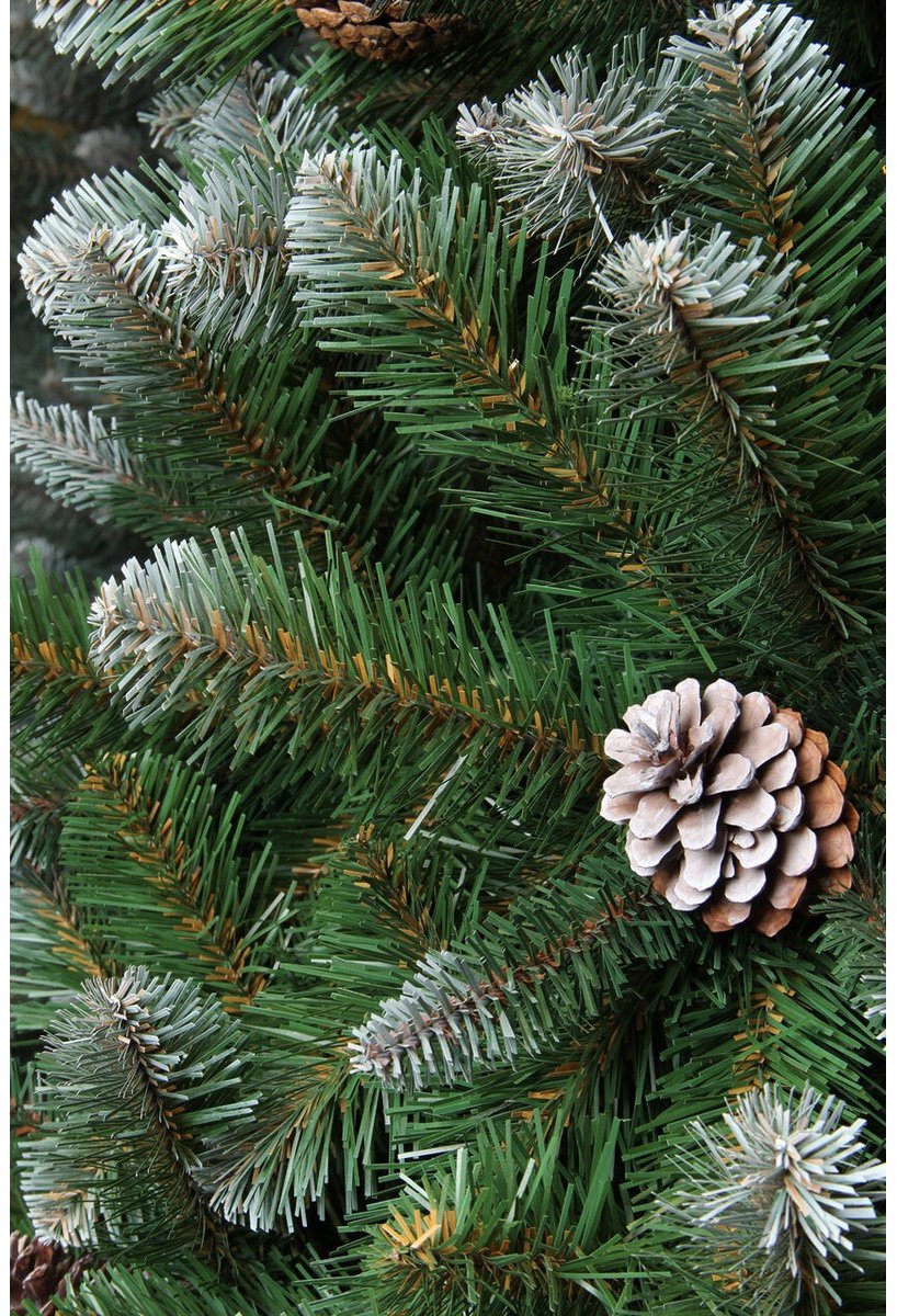 Triumph Tree Empress Groen Frosted - Kerstversiering met Dennenappels en Zachte PVC-Naalden - Kerstkrans met Klassieke Uitstraling - Deurkrans voor Binnen - Ø60 cm - Groen – foto 3