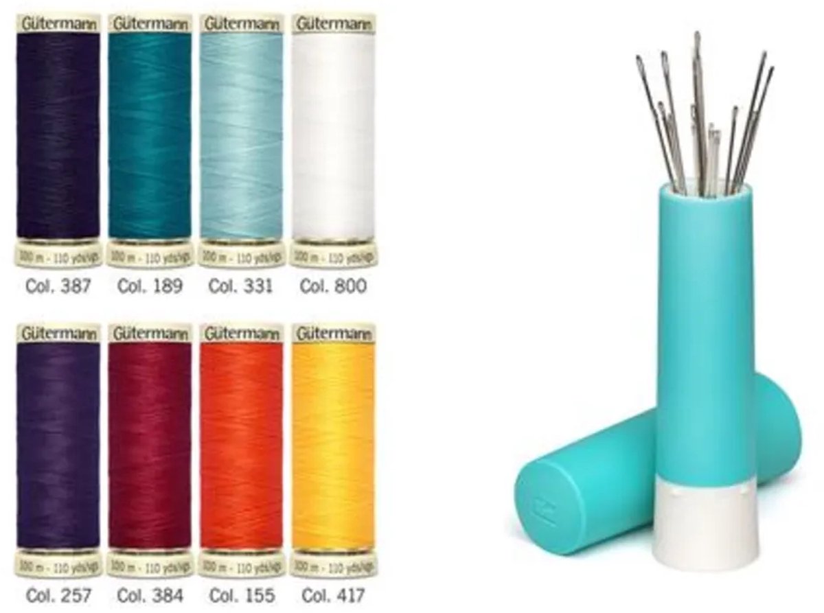 Gutermann 734572 Naaigarenset met Naaldentwister en 8 spoelen Allesnaaigaren 100 meter