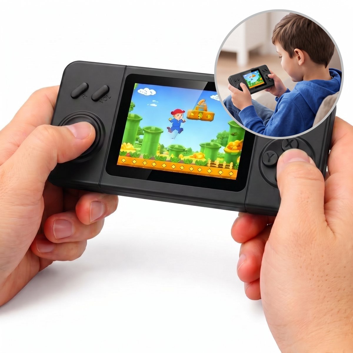 Retro Game Console – Handheld Spelcomputer voor kinderen – Gameboy – Reisspeelgoed – LCD-kleurenscherm – 266 Games