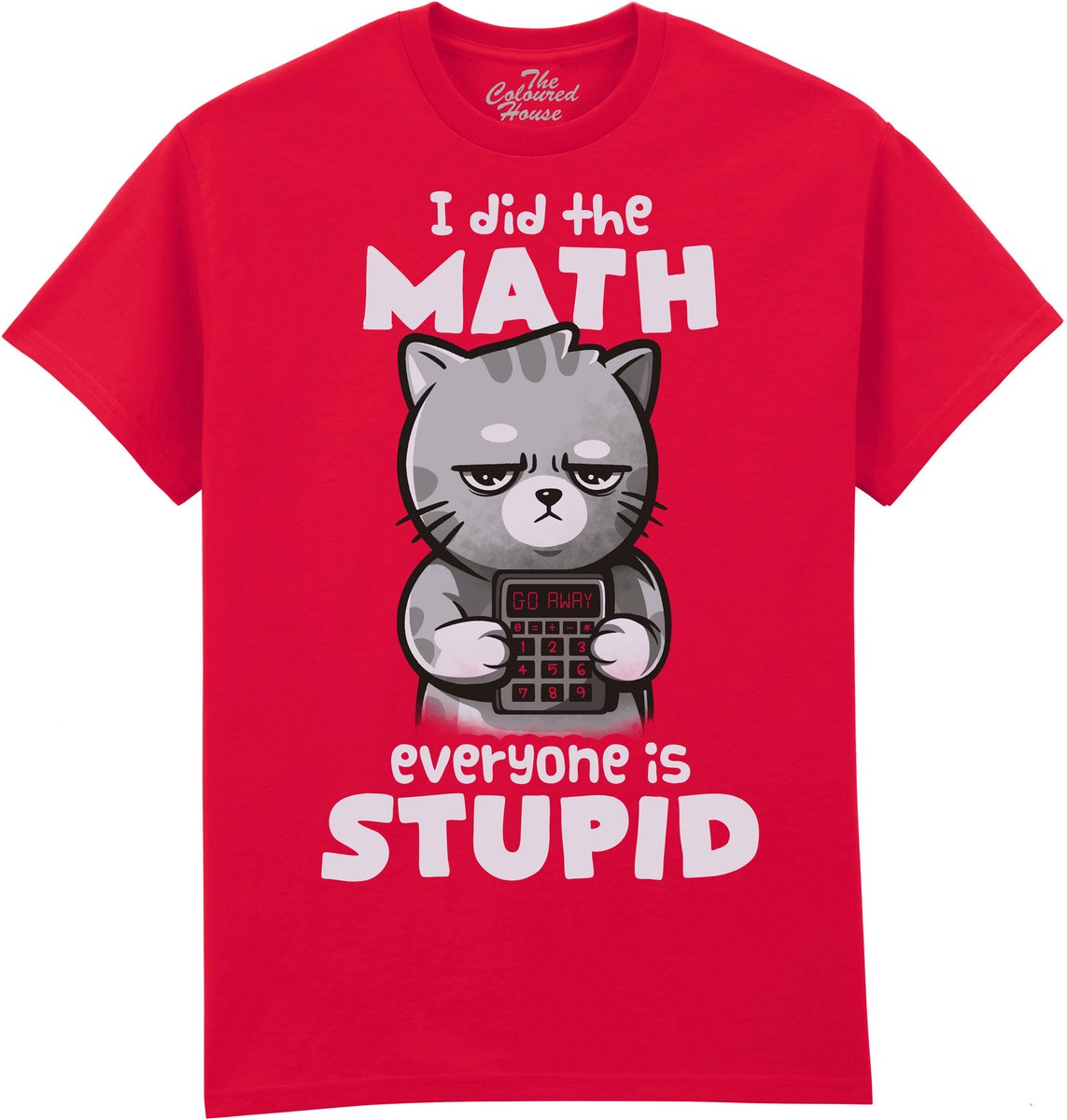 Kat Math Cat The Coloured House T-shirt 4XL