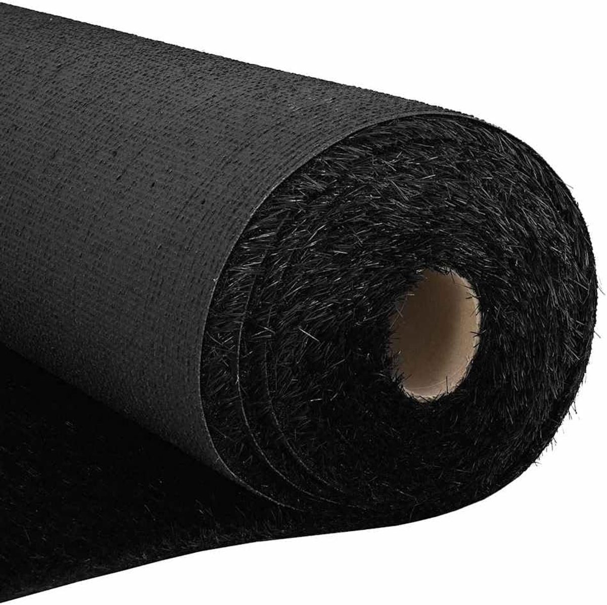 Kunstgras Zwart 15 x 1 m Polypropyleen, Kunstgras voor tuin en terras, grasoplossing, stevige kunstmatige turf voor moderne buitenstijl
