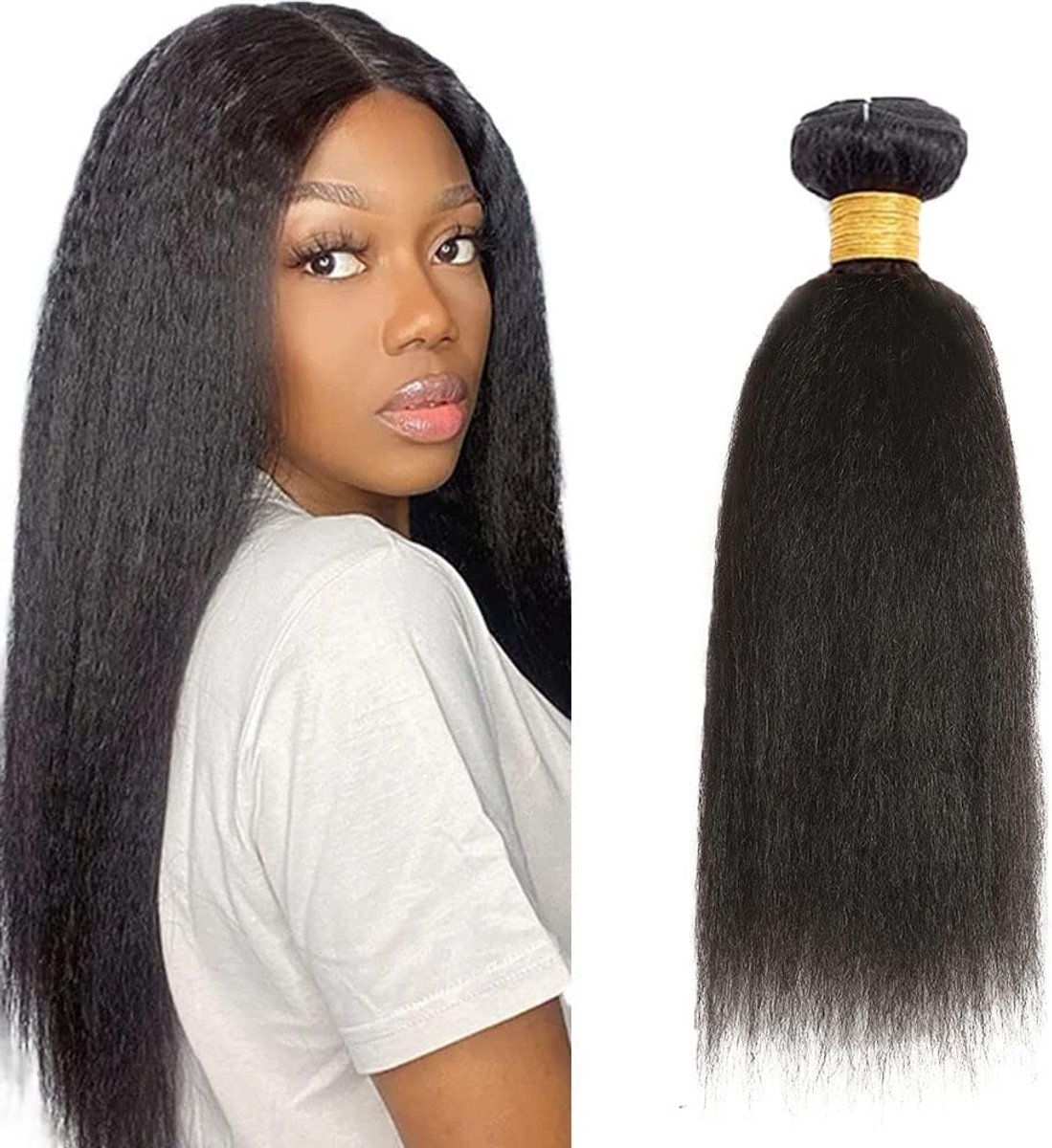 Straight Human Hair Bundles Sew in Bundles Human Hair Extensions Hair Black Unprocessed Virgin Menselijk Haar Minimal Smell Low Tangle For Women 1 Bundle 18 Inch