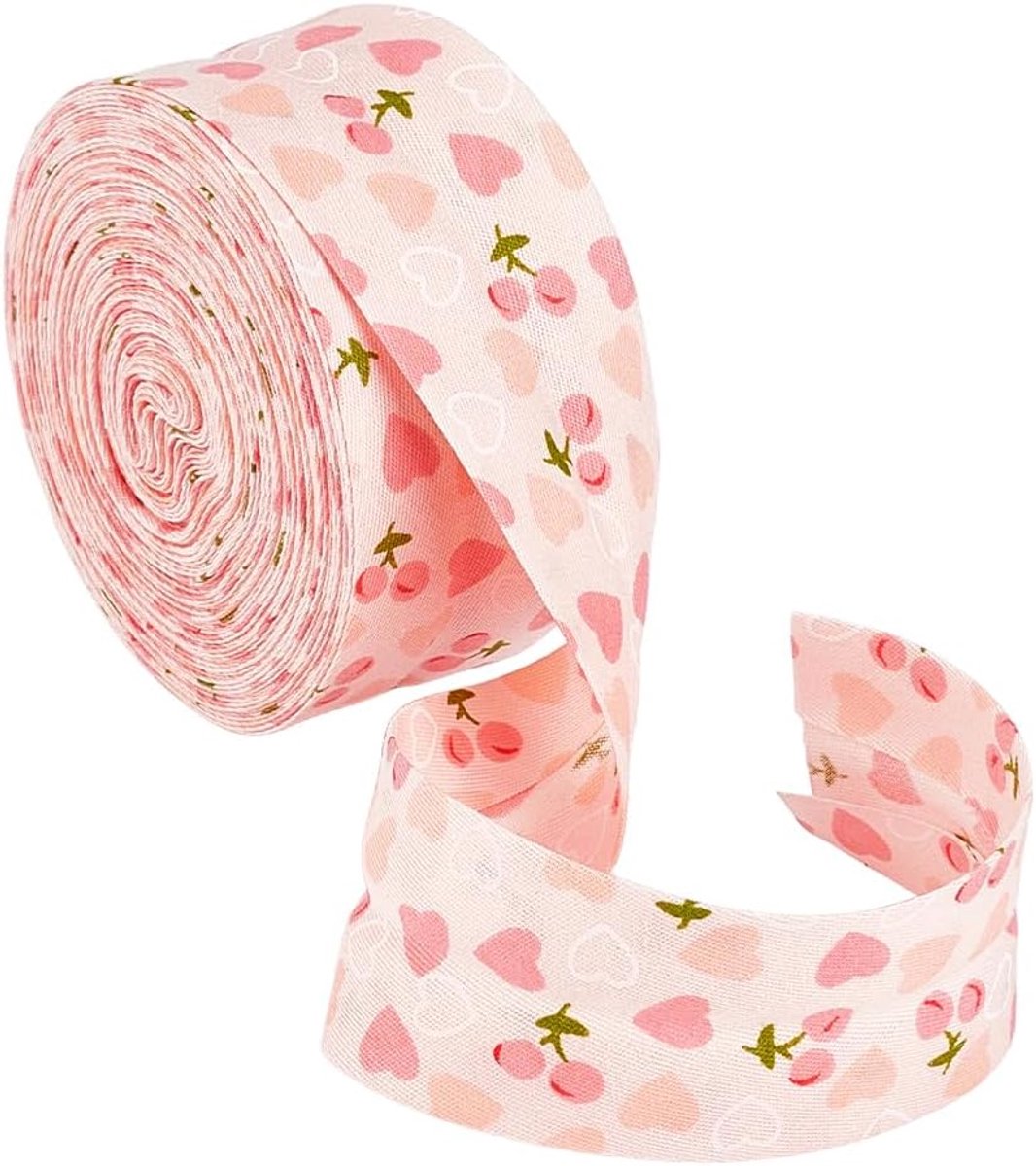 Biaisband, dubbelvoudig, 2,1 cm, van katoen, roze, doe-het-zelf, kleding voor het maken van jurken, Cheongsam, zoom, quilt
