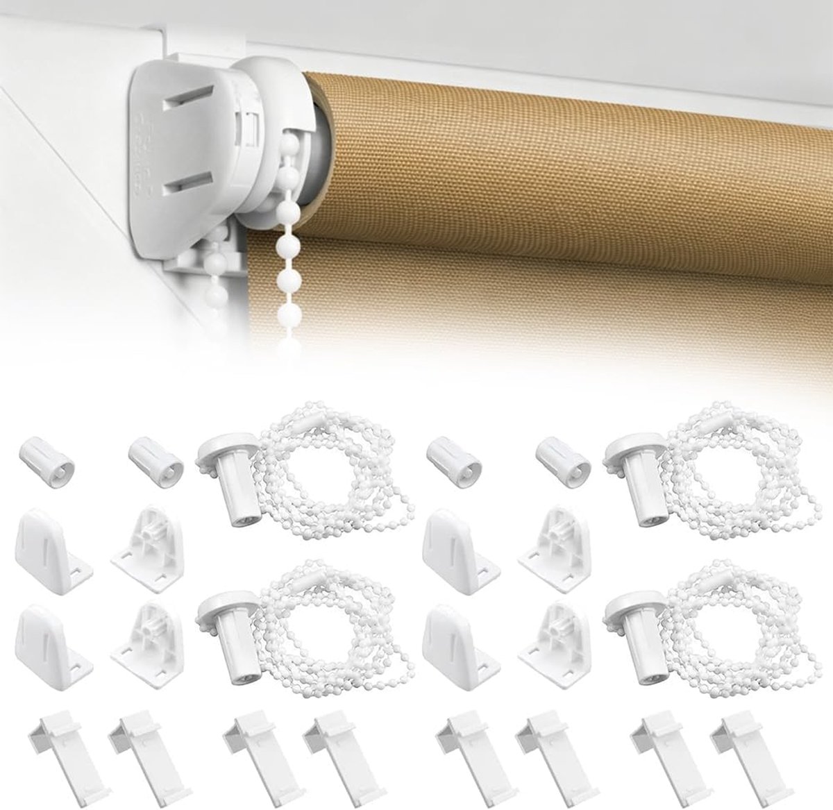 Set van 2 reserveonderdelen rolgordijn Klemmfix, rolgordijnhouder raam